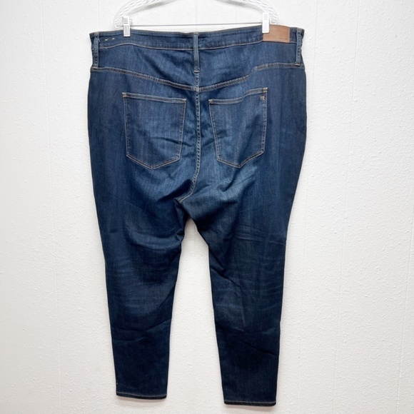 Madewell Curvy High Rise Skinny Dark Wash Blue Jeans Womens 37P - Picture 6 of 11